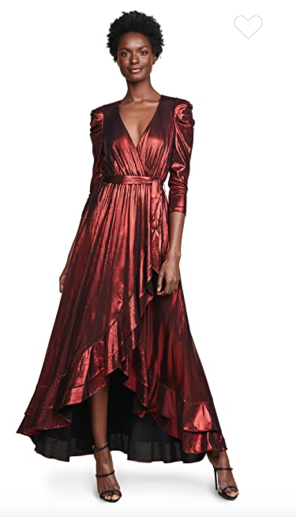 Robyn Dixon's Red Metallic Dress