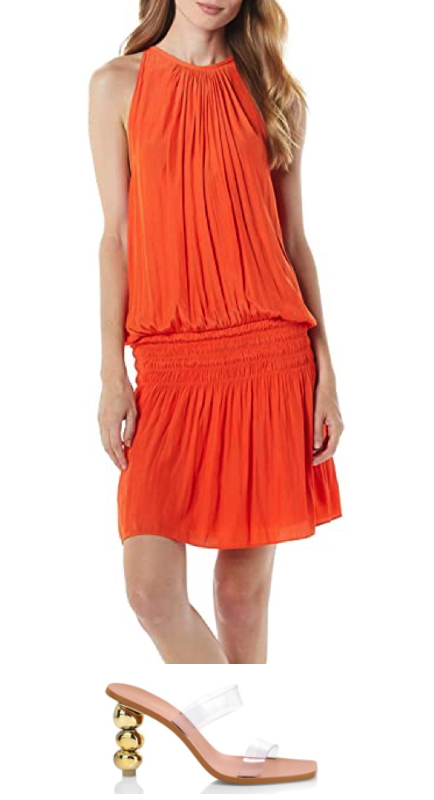 Tayshia Adams’ Orange Halter Dress