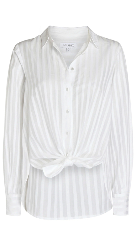Braunwyn Windham-Burke’s White Striped Shirt