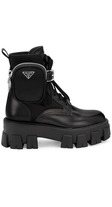 Kyle Richards’ Black Pocket Combat Boots