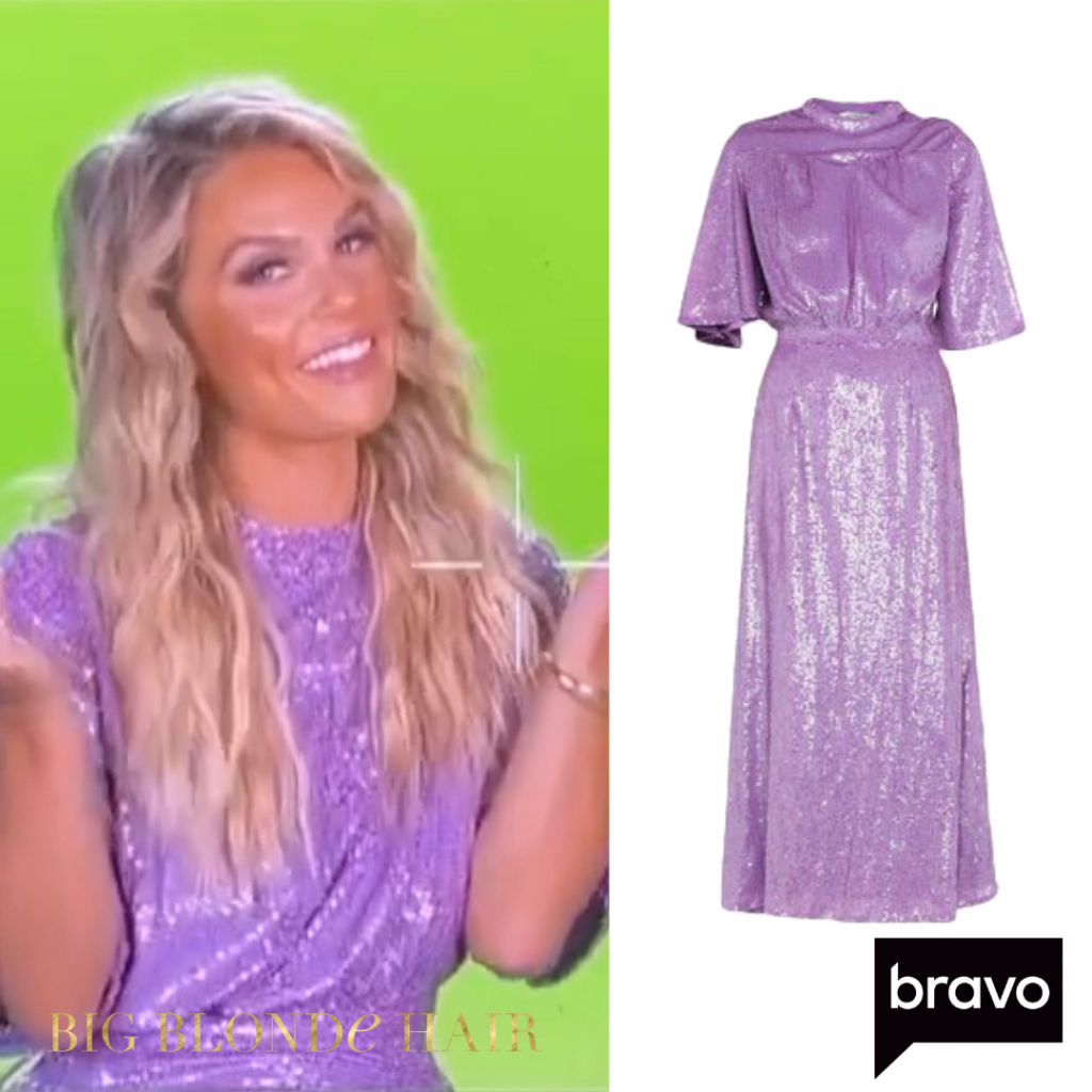 Madison LeCroys Purple Sequin Confessional Dress