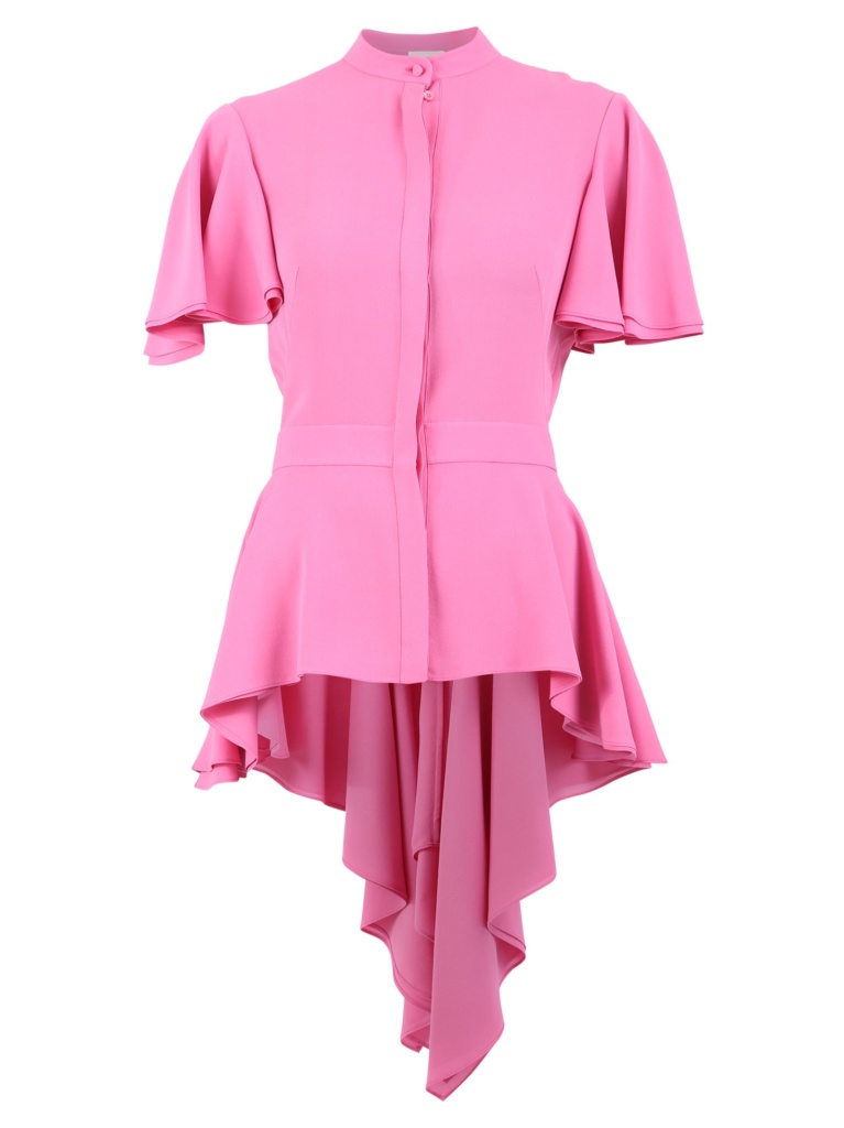 Mary Cosby's Pink Ruffle Sleeve Blouse