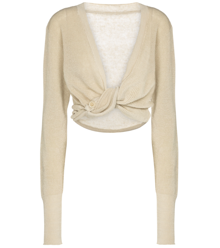 Kristin Cavallari's White Twisted Cropped Sweater