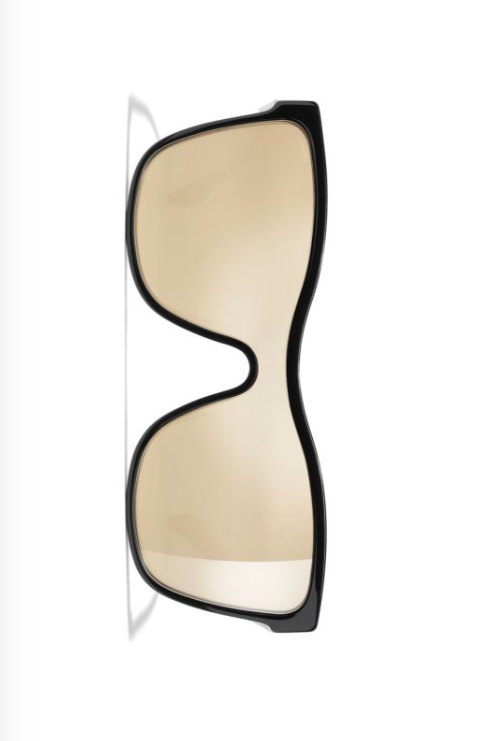 Melissa Gorga's Black and Gold Mirrored Shield Sunglasses