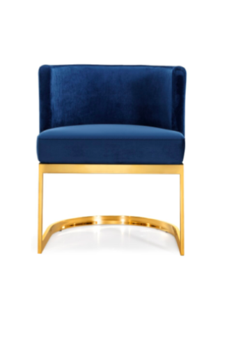 Stephanie Hollman's Blue and Gold Chair