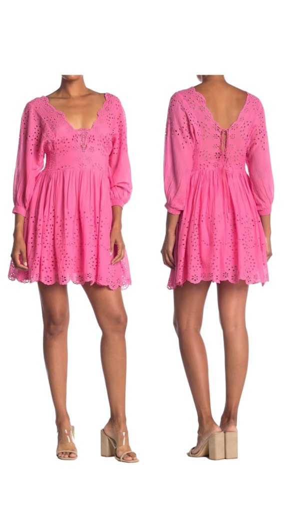 Cynthia Bailey's Pink Eyelet Dress