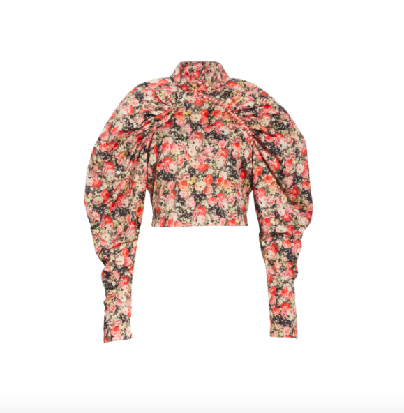 D'Andra Simmons' Floral Puff Sleeve Top