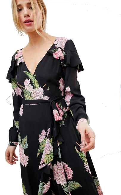 Jennifer Aydin's Black Floral Maxi Dress