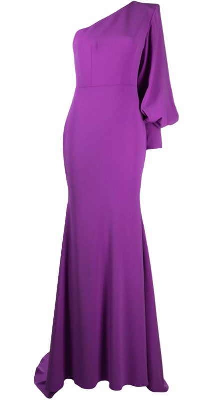 Kyle Richards’ Purple One Shoulder Gown