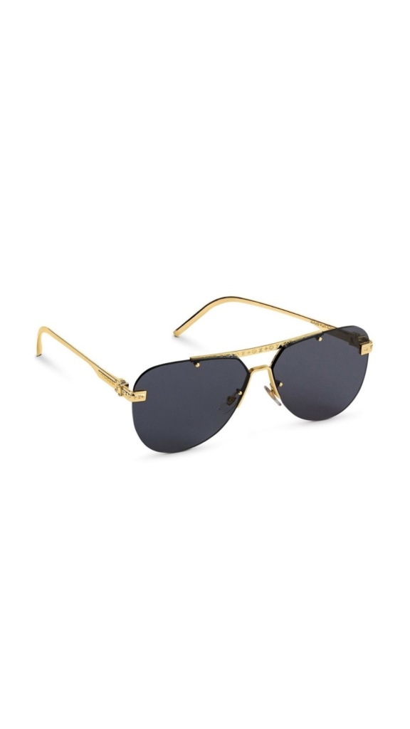 Kyle Richards' Black and Gold Aviator Sunglasses