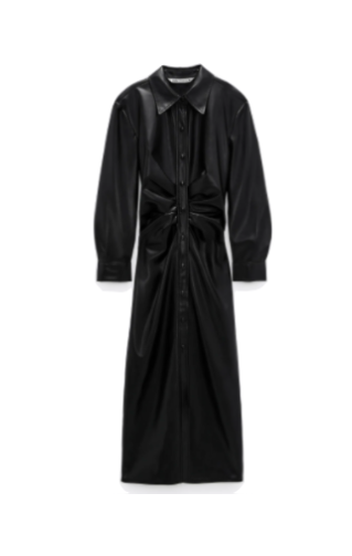 Cynthia Bailey's Black Leather Dress