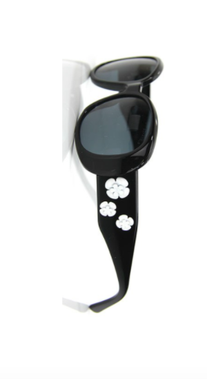 Jennifer Aydin's Black and White Flower Sunglasses