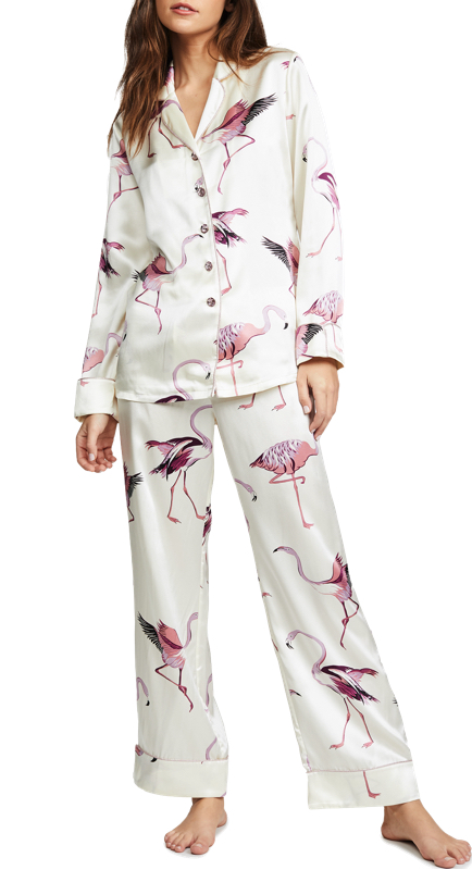 Kameron Westcott’s Flamingo Print Pajamas