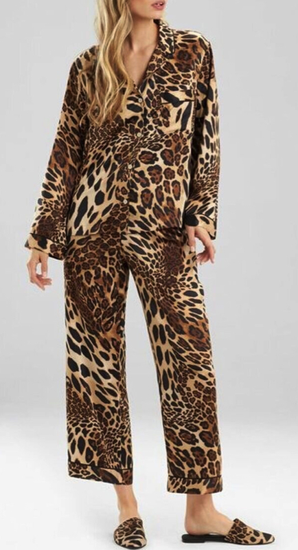 Kameron Westcott’s Leopard Satin Pajamas