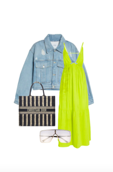 Melissa Gorga's Neon Yellow Cutout Maxi Dress