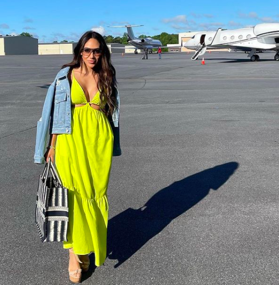 Neon yellow hot sale long dress