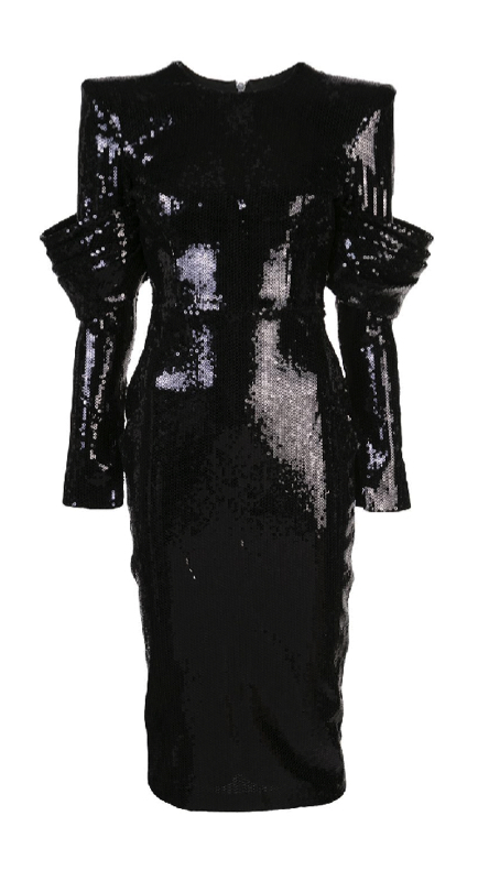 Stephanie Hollman’s Black Sequin Dress