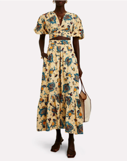 Cary Deuber's Yellow Floral Two Piece Set