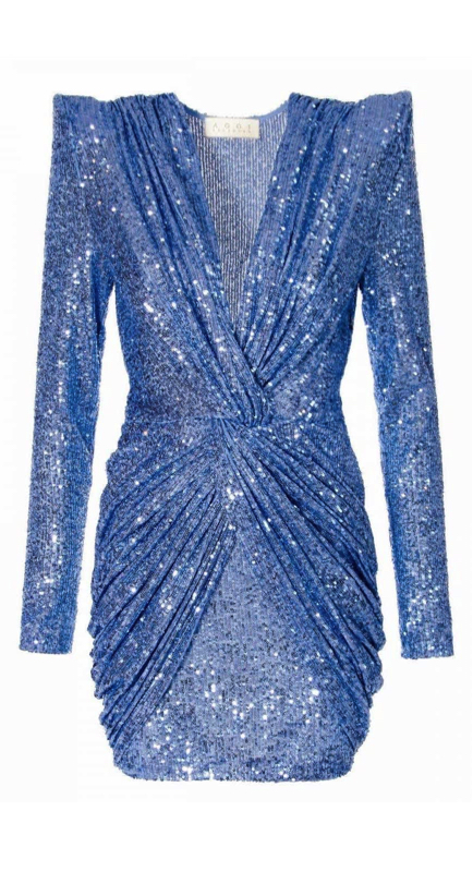 Garcelle Beauvais’ Blue Sequin Confessional Dress