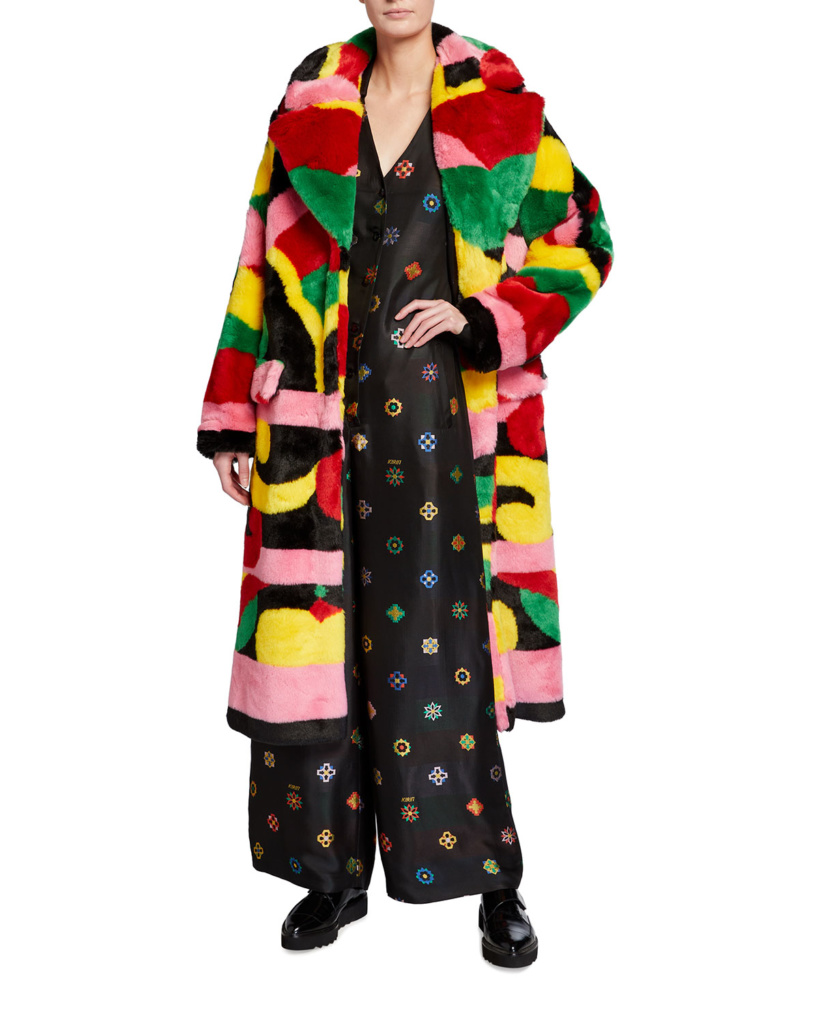 Garcelle Beauvais' Multi Colored Fur Coat