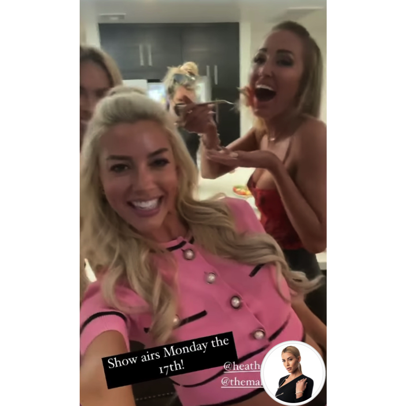 Heather Rae Young’s Pink Pearl Button Top