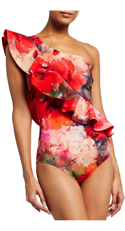 Kyle Richards’ Floral Ruffle Swimsuit