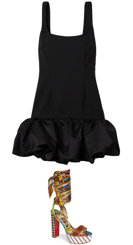 Lisa Barlow’s Black Ruffle Dress