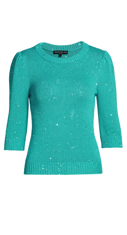 Melissa Gorga’s Blue Sequin Sweater