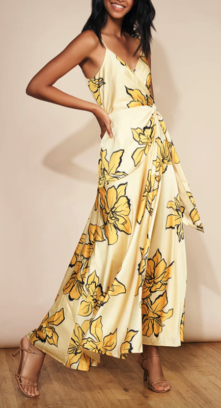 Teresa Giudice’s Yellow Floral Maxi Dress