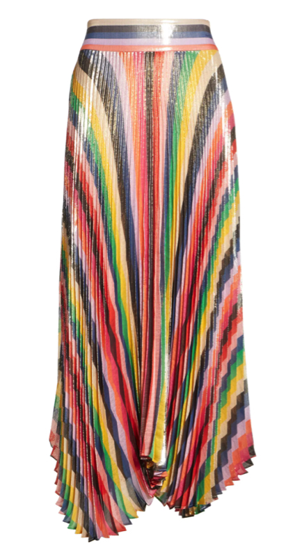 Alexia Echevarria’s Rainbow Striped Skirt | Big Blonde Hair
