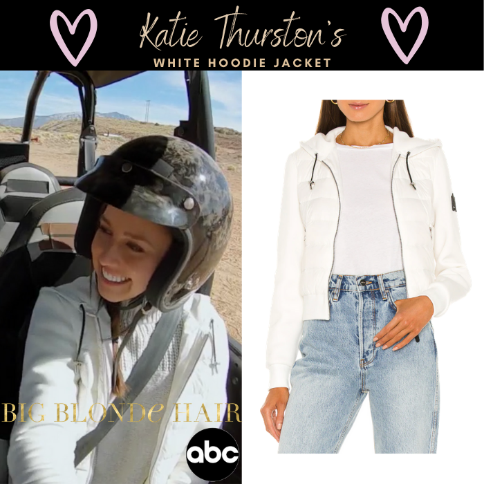Katie Thurston’s White Hoodie Jacket