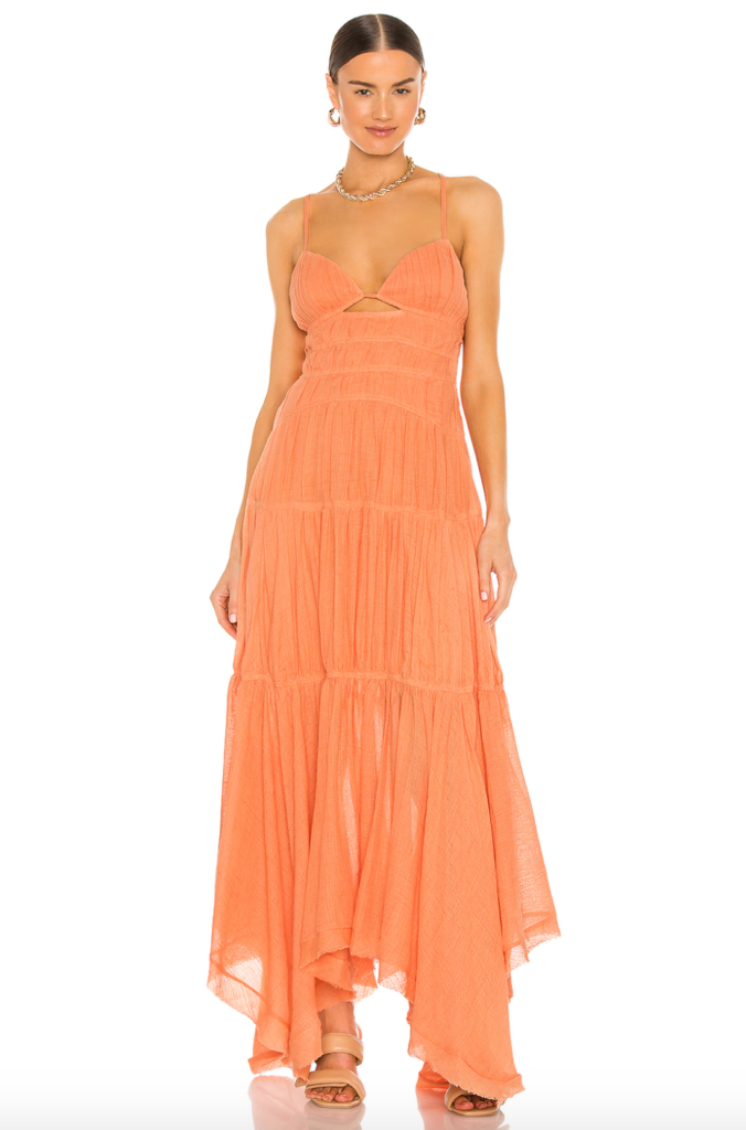 Kristin Cavallari's Orange Cut Out Maxi Dress