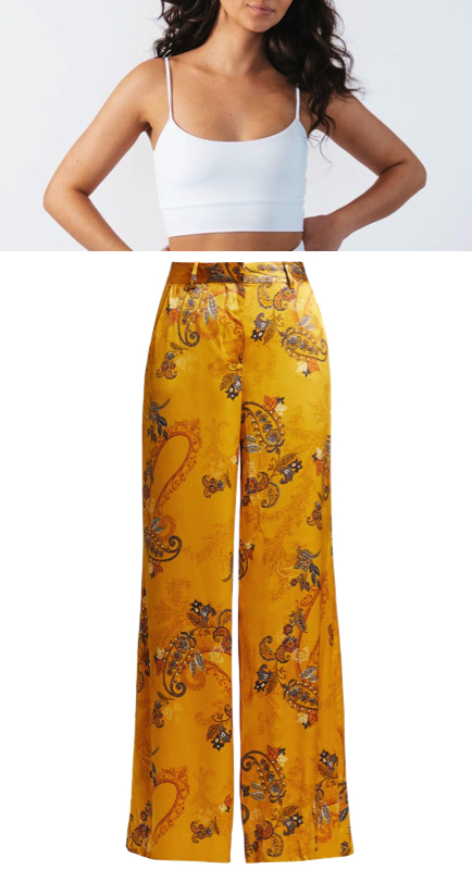 Kristin Cavallari’s Yellow Paisley Pants