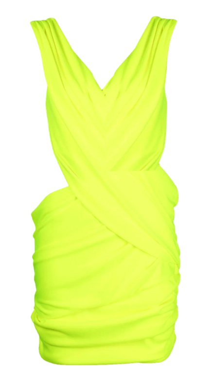 Lisa Hochstein’s Neon Yellow Cutout Dress