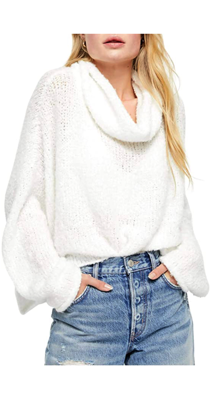 Luann de Lesseps’ White Cowl Neck Sweater