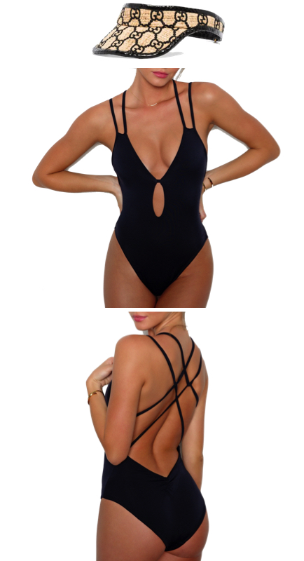 Melissa Gorga’s Black Cutout Swimsuit