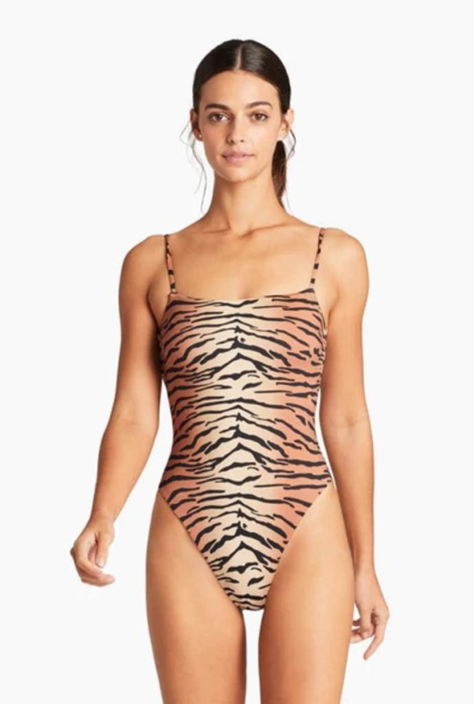 Lisa Rinna's Tiger Print Bathing Suit