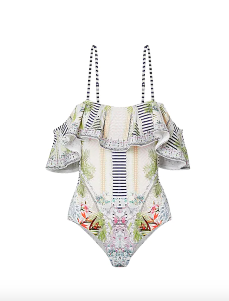 Sutton Stracke's Mixed Print Bathing Suit