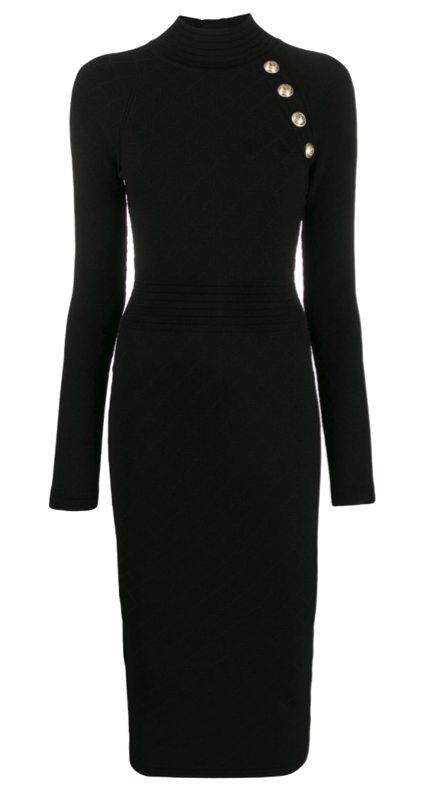 Eboni K. Williams’ Black Gold Button Dress