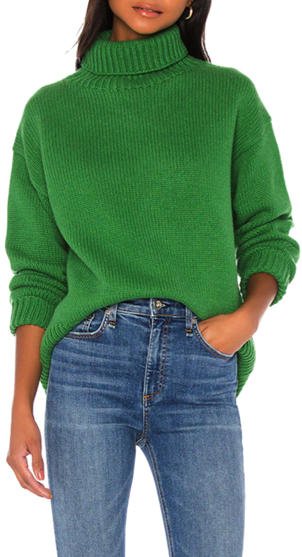 Eboni K. Williams’ Green Turtleneck Sweater