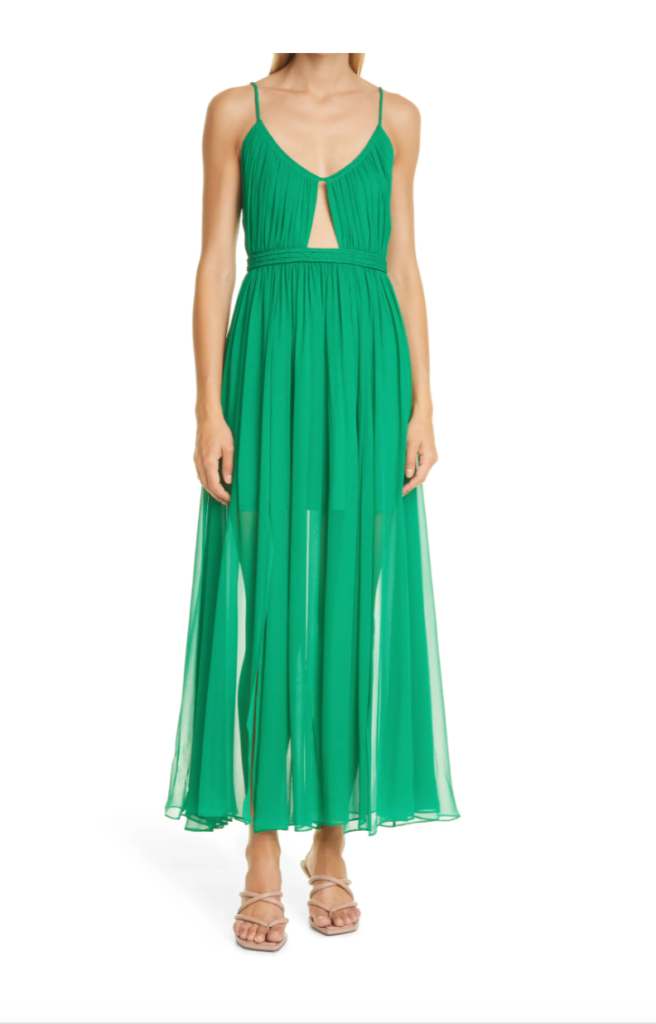 Eboni K. Williams' Green Cutout Dress