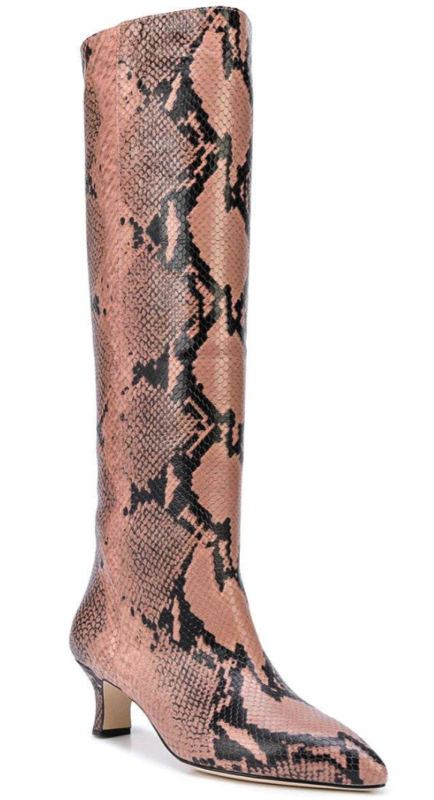 Leah McSweeney’s Pink Snake Print Boots