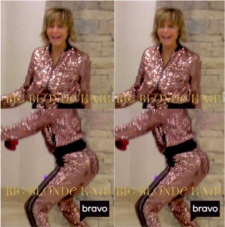 Lisa Rinna's Pam and Gela Bronze Sequin Tracksuit
