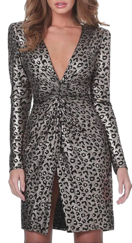 Luann de Lesseps’ Metallic Leopard Dress