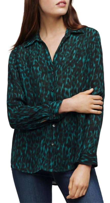 Ramona Singer’s Green Leopard Print Blouse
