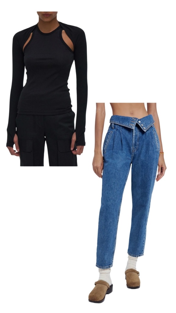 Lisa Barlow's Black Cutout Top and Jeans