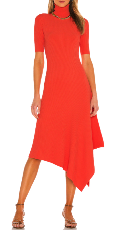 Heather Rae Young’s Coral Turtleneck Dress