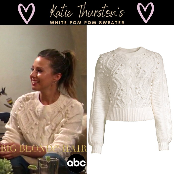 Katie Thurston's White Pom Pom Sweater