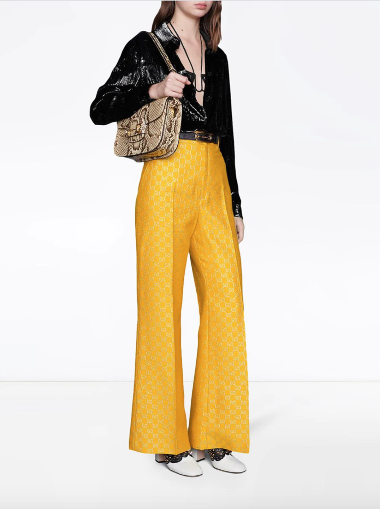 Kyle Richards Yellow Logo Pants