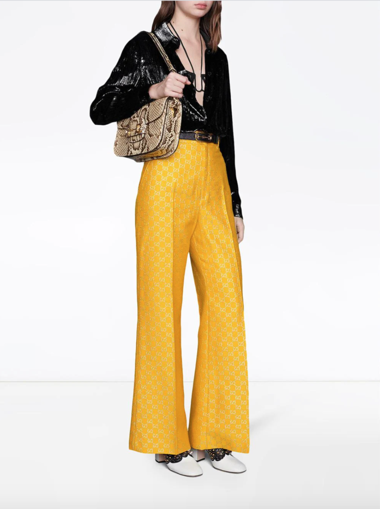 Kyle Richards' Yellow Logo Pants